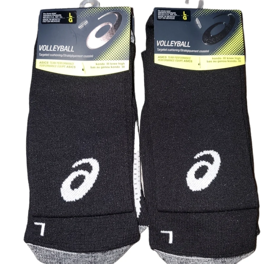 2 Pairs of Asics Knee High Performance Volleyball Socks